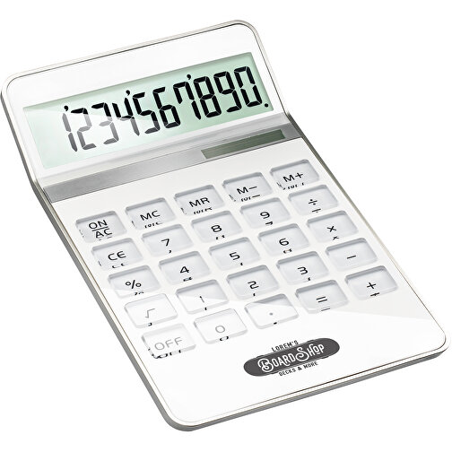 Calculadora solar de bolsillo REEVES-NEAPEL BLANCO, Imagen 1