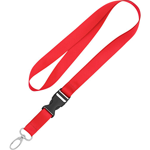 Schlüsselband Basic Oval , Promo Effects, rot, Satin, 105,00cm x 1,90cm (Länge x Breite), Bild 1