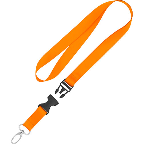 Schlüsselband Basic Oval , Promo Effects, orange, Satin, 105,00cm x 1,90cm (Länge x Breite), Bild 2