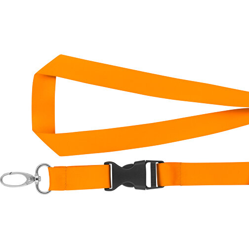 Schlüsselband Basic Oval , Promo Effects, orange, Satin, 105,00cm x 1,90cm (Länge x Breite), Bild 4