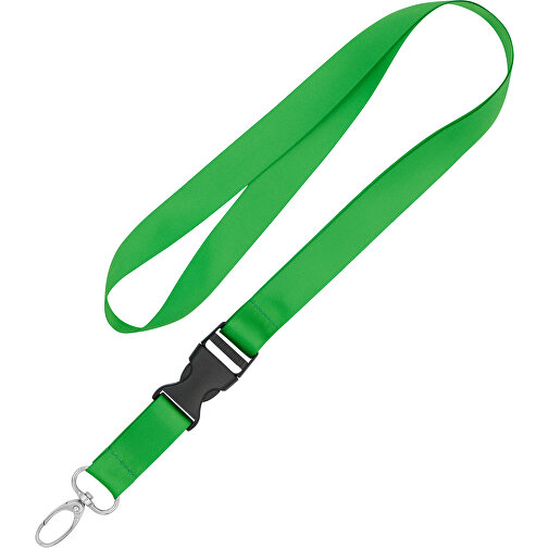 Schlüsselband Basic Oval , Promo Effects, grasgrün, Satin, 105,00cm x 1,90cm (Länge x Breite), Bild 1