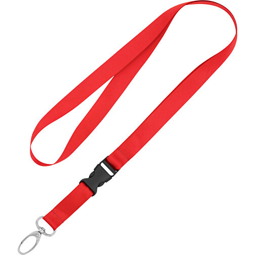 Schlüsselband Basic Oval , Promo Effects, rot, Satin, 105,00cm x 1,60cm (Länge x Breite), Bild 1