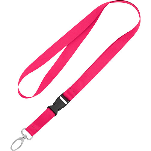 Schlüsselband Basic Oval , Promo Effects, pink, Satin, 105,00cm x 1,60cm (Länge x Breite), Bild 1