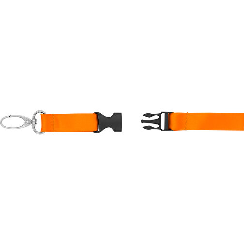 Schlüsselband Basic Oval , Promo Effects, orange, Satin, 105,00cm x 1,60cm (Länge x Breite), Bild 6