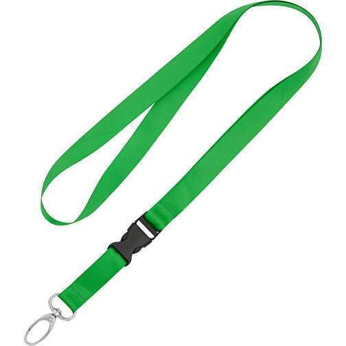 Schlüsselband Basic Oval , Promo Effects, grasgrün, Satin, 105,00cm x 1,60cm (Länge x Breite), Bild 1
