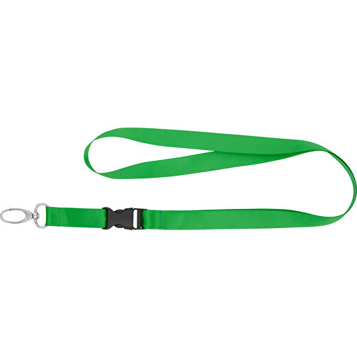 Schlüsselband Basic Oval , Promo Effects, grasgrün, Satin, 105,00cm x 1,60cm (Länge x Breite), Bild 3