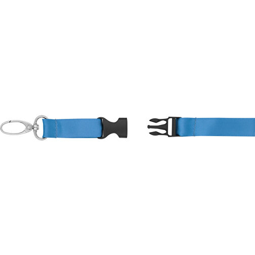 Schlüsselband Basic Oval , Promo Effects, taubenblau, Satin, 105,00cm x 1,60cm (Länge x Breite), Bild 6