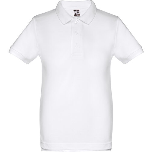 THC ADAM KIDS WH. Kurzärmeliges Poloshirt Für Kinder (unisex). Farbe Weiß , weiß, 100% Baumwolle, 6, 51,00cm x 37,00cm (Länge x Breite), Bild 1