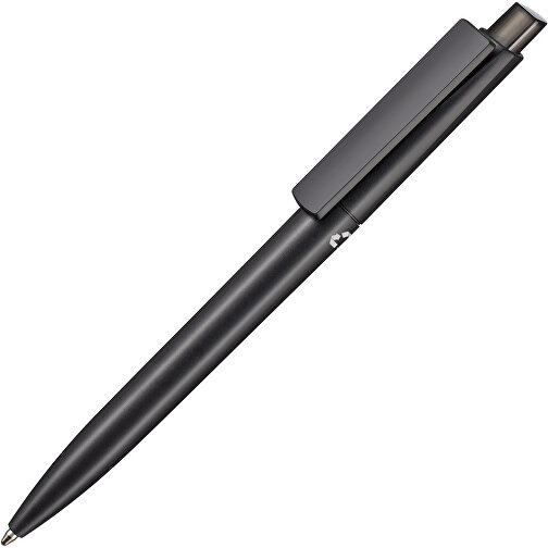 Kugelschreiber CREST RECYCLED + Schwarz , Ritter-Pen, schwarz recycled/smoke grey, ABS-Kunststoff, 149,00cm (Länge), Bild 2