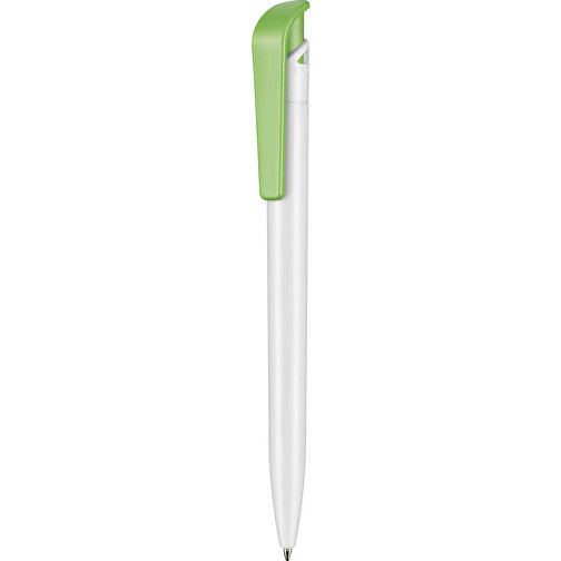 Kugelschreiber PLANT , Ritter-Pen, weiss/grün, PLA (Basis Mais, bio.-abbaubar), 145,00cm (Länge), Bild 1