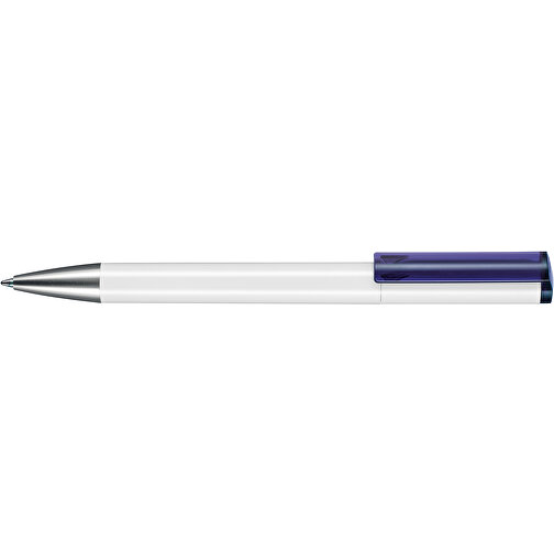 Kugelschreiber LIFT ST , Ritter-Pen, weiß/ozean-blau TR/FR, ABS-Kunststoff, 140,00cm (Länge), Bild 3