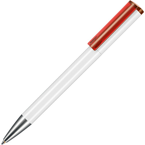 Kugelschreiber LIFT ST , Ritter-Pen, weiss/kirsch-rot TR/FR, ABS-Kunststoff, 140,00cm (Länge), Bild 2