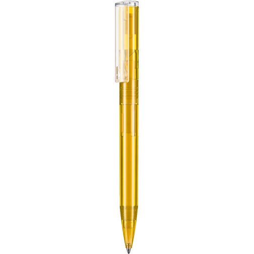 Kugelschreiber LIFT TRANSPARENT P , Ritter-Pen, mango-gelb TR/FR, ABS-Kunststoff, 140,00cm (Länge), Bild 1