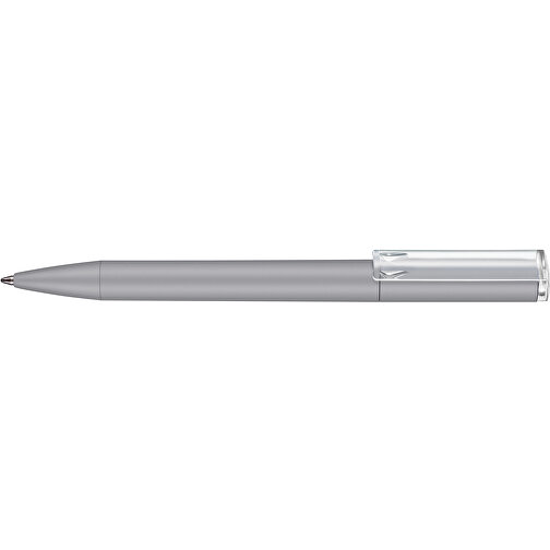 Kugelschreiber LIFT SOFT P , Ritter-Pen, stein-grau, ABS-Kunststoff, 140,00cm (Länge), Bild 3