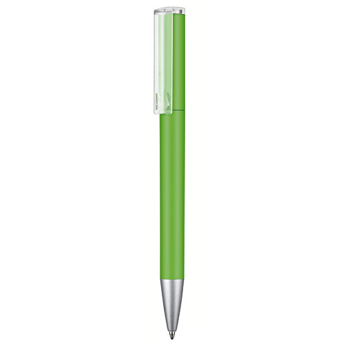 Kugelschreiber LIFT SOFT , Ritter-Pen, Apfel-grün, ABS-Kunststoff, 140,00cm (Länge), Bild 1