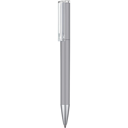 Kugelschreiber LIFT SOFT , Ritter-Pen, stein-grau, ABS-Kunststoff, 140,00cm (Länge), Bild 1