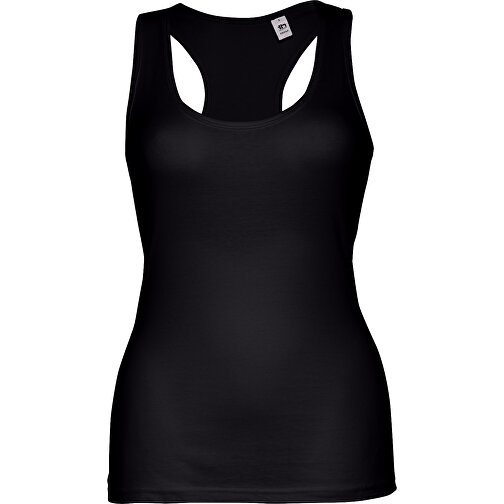 THC TIRANA. Ärmelloses Baumwoll-T-Shirt Für Frauen , schwarz, 100% Baumwolle, S, 62,00cm x 37,50cm (Länge x Breite), Bild 1