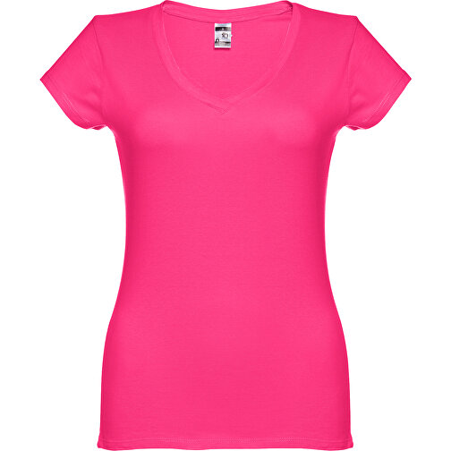 THC ATHENS WOMEN. Damen T-shirt , rot melliert, 100% Baumwolle, XXL, 70,00cm x 50,00cm (Länge x Breite), Bild 2