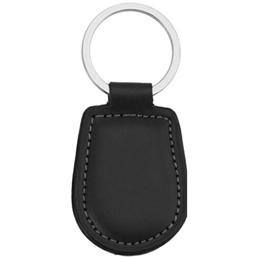Schlüsselanhänger PELCU , schwarz, PU, 3,80cm x 0,70cm x 5,50cm (Länge x Höhe x Breite), Bild 1