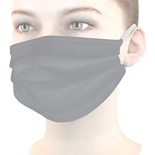 Mund-Nasen-Maske , taupe, Baumwolle, 11,00cm x 9,00cm (Länge x Breite), Bild 1