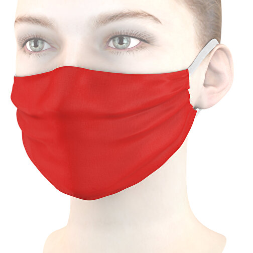 Mund-Nasen-Maske , feuerrot, Polyester, 11,00cm x 9,00cm (Länge x Breite), Bild 1
