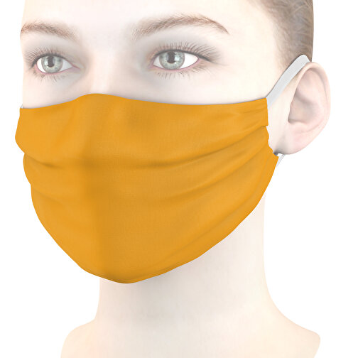 Mund-Nasen-Maske , orange, Polyester, 11,00cm x 9,00cm (Länge x Breite), Bild 1