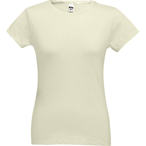 THC SOFIA. Tailliertes Damen-T-Shirt , pastellgelb, 100% Baumwolle, XL, 66,00cm x 50,00cm (Länge x Breite), Bild 1