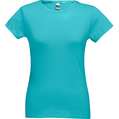 THC SOFIA. Tailliertes Damen-T-Shirt , türkis, 100% Baumwolle, M, 62,00cm x 44,00cm (Länge x Breite), Bild 1
