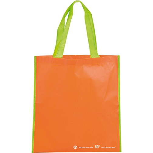 Tasche HELENA , orange, Recycelt PET, 37,50cm x 40,50cm (Länge x Breite), Bild 1