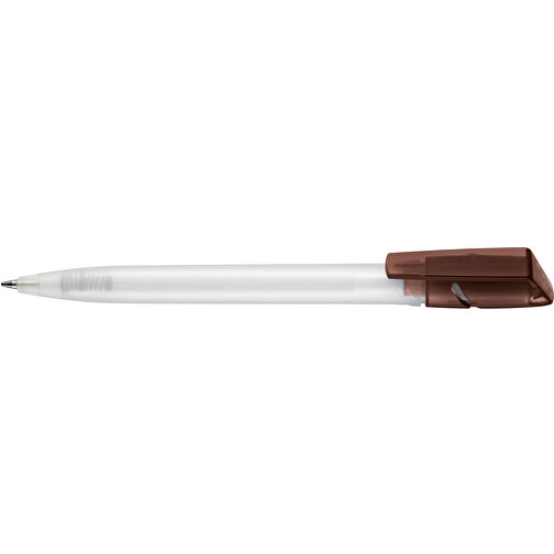 Kugelschreiber TWISTER FROZEN , Ritter-Pen, mocca-braun/weiß, ABS-Kunststoff, 14,50cm (Länge), Bild 3