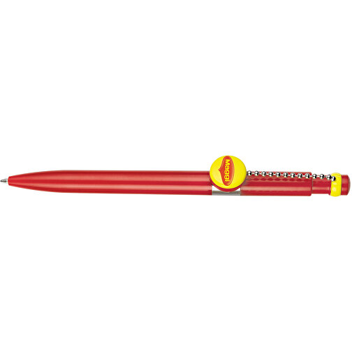 Kugelschreiber PIN PEN , Ritter-Pen, signalrot, ABS-Kunststoff, 14,50cm (Länge), Bild 3