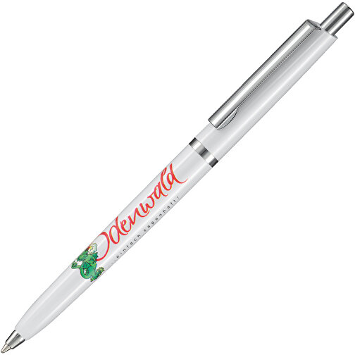 Kugelschreiber CLASSIC , Ritter-Pen, weiß, ABS-Kunststoff, 13,40cm (Länge), Bild 2