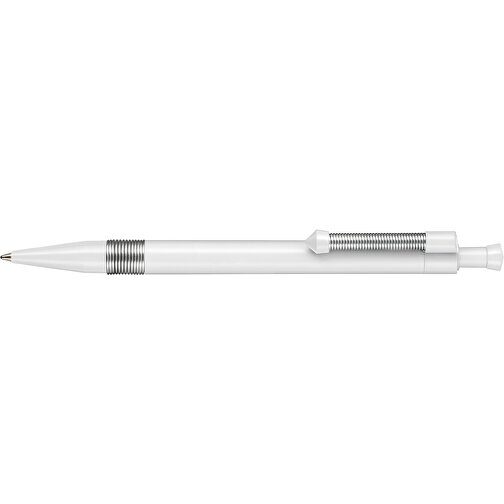 Kugelschreiber Spring SP , Ritter-Pen, weiss, ABS-Kunststoff, 14,10cm (Länge), Bild 3