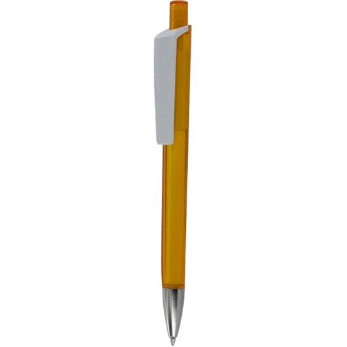 Kugelschreiber Tri-Star Transparent S , Ritter-Pen, mango-gelb, ABS-Kunststoff, 14,00cm (Länge), Bild 1
