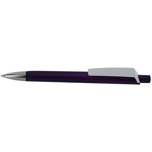 Kugelschreiber Tri-Star Transparent S , Ritter-Pen, pflaumen-lila, ABS-Kunststoff, 14,00cm (Länge), Bild 3