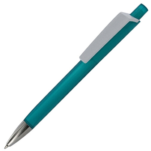 Kugelschreiber Tri-Star Transparent S , Ritter-Pen, türkis, ABS-Kunststoff, 14,00cm (Länge), Bild 2