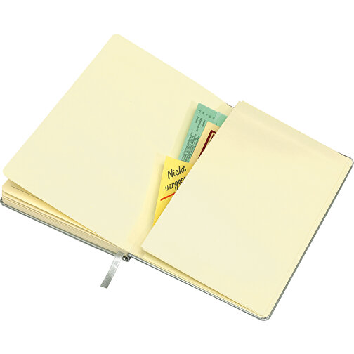 Notizbuch ATTENDANT Im DIN-A5-Format , silber, Papier, 21,40cm x 1,50cm x 14,30cm (Länge x Höhe x Breite), Bild 2