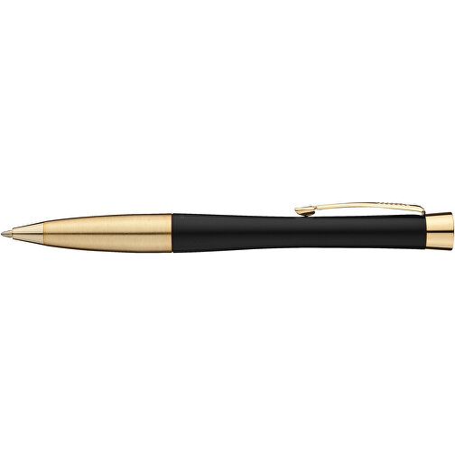 Parker Urban Kugelschreiber , Parker, schwarz / gold, Messing, 14,00cm (Länge), Bild 7