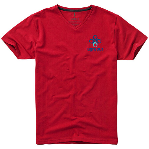 Kawartha T-Shirt Für Herren Mit V-Ausschnitt , Green Concept, rot, Single jersey Strick 95% Bio Baumwolle, 5% Elastan, 200 g/m2, M, , Bild 2