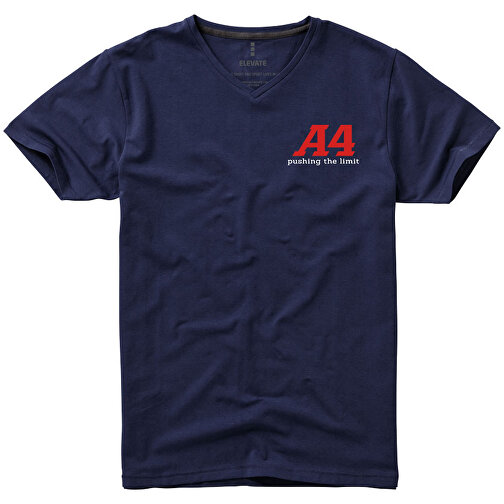 Kawartha T-Shirt Für Herren Mit V-Ausschnitt , Green Concept, navy, Single jersey Strick 95% Bio Baumwolle, 5% Elastan, 200 g/m2, XL, , Bild 2