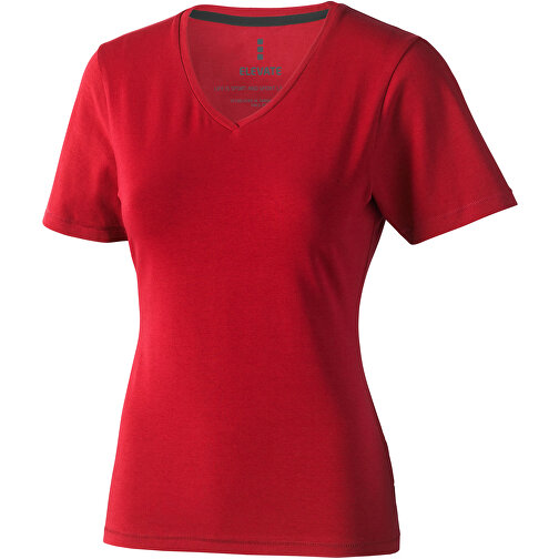 Kawartha T-Shirt Für Damen Mit V-Ausschnitt , Green Concept, rot, Single jersey Strick 95% Bio Baumwolle, 5% Elastan, 200 g/m2, M, , Bild 1