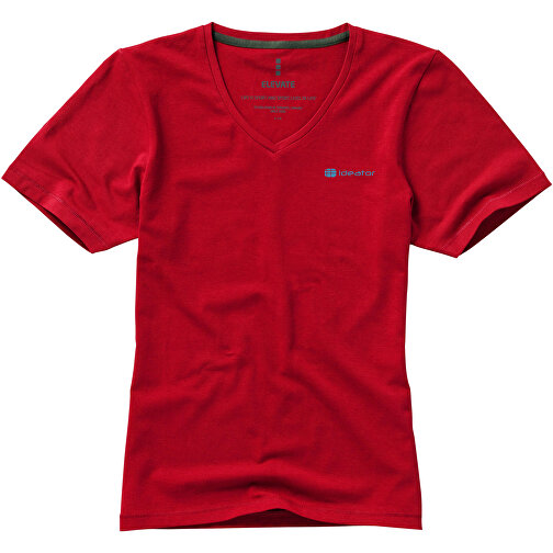 Kawartha T-Shirt Für Damen Mit V-Ausschnitt , Green Concept, rot, Single jersey Strick 95% Bio Baumwolle, 5% Elastan, 200 g/m2, XL, , Bild 2