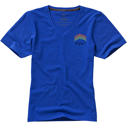 Kawartha T-Shirt Für Damen Mit V-Ausschnitt , Green Concept, blau, Single jersey Strick 95% Bio Baumwolle, 5% Elastan, 200 g/m2, XXL, , Bild 2