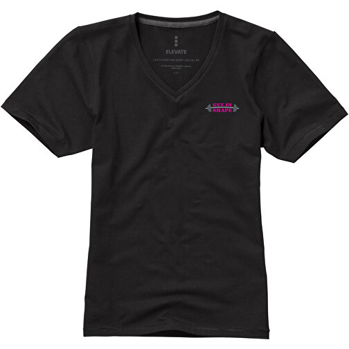 Kawartha T-Shirt Für Damen Mit V-Ausschnitt , Green Concept, schwarz, Single jersey Strick 95% Bio Baumwolle, 5% Elastan, 200 g/m2, XXL, , Bild 2