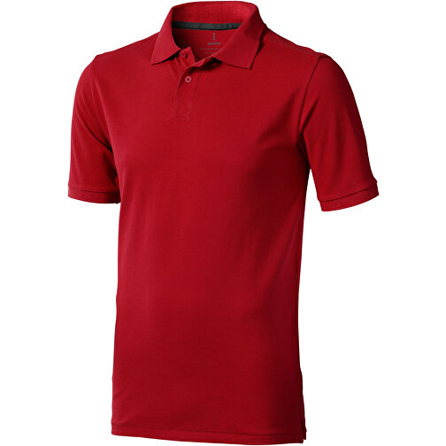 Calgary Poloshirt Für Herren , rot, Piqué Strick 100% BCI Baumwolle, 200 g/m2, M, , Bild 1