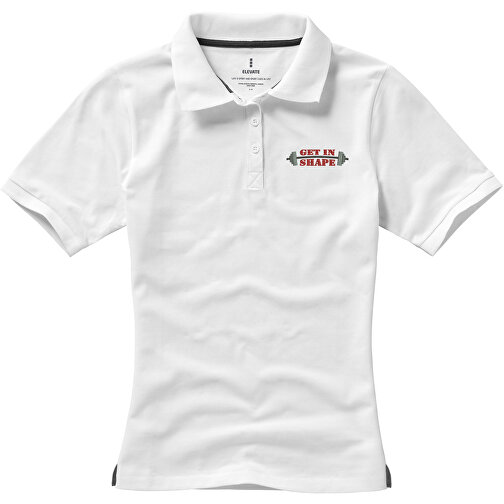 Calgary Poloshirt Für Damen , weiß, Piqué Strick  Baumwolle, 200 g/m2, XXL, , Bild 3