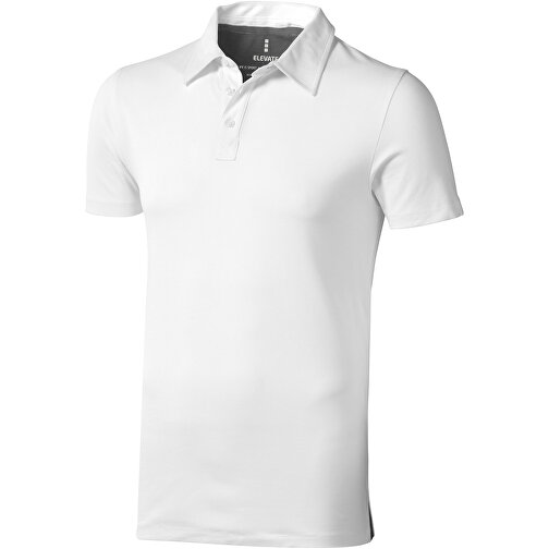Markham Stretch Poloshirt Für Herren , weiß, Double Pique Strick 5% Elastan, 95% BCI Baumwolle, 200 g/m2, S, , Bild 1