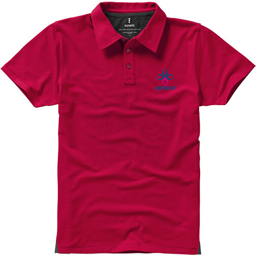 Markham Stretch Poloshirt Für Herren , rot, Double Pique Strick 5% Elastan, 95% BCI Baumwolle, 200 g/m2, S, , Bild 2