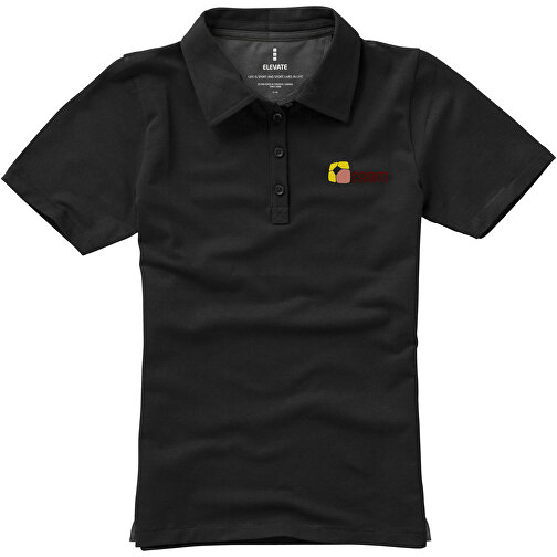 Markham Stretch Poloshirt Für Damen , schwarz, Double Pique Strick 5% Elastan, 95% BCI Baumwolle, 200 g/m2, M, , Bild 2