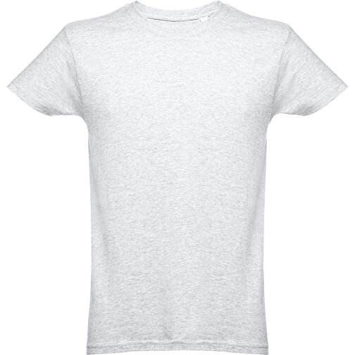 THC LUANDA. Herren-T-Shirt Aus Baumwolle Im Schlauchformat , weiß melliert, 100% Baumwolle, XS, 67,00cm x 47,00cm (Länge x Breite), Bild 1